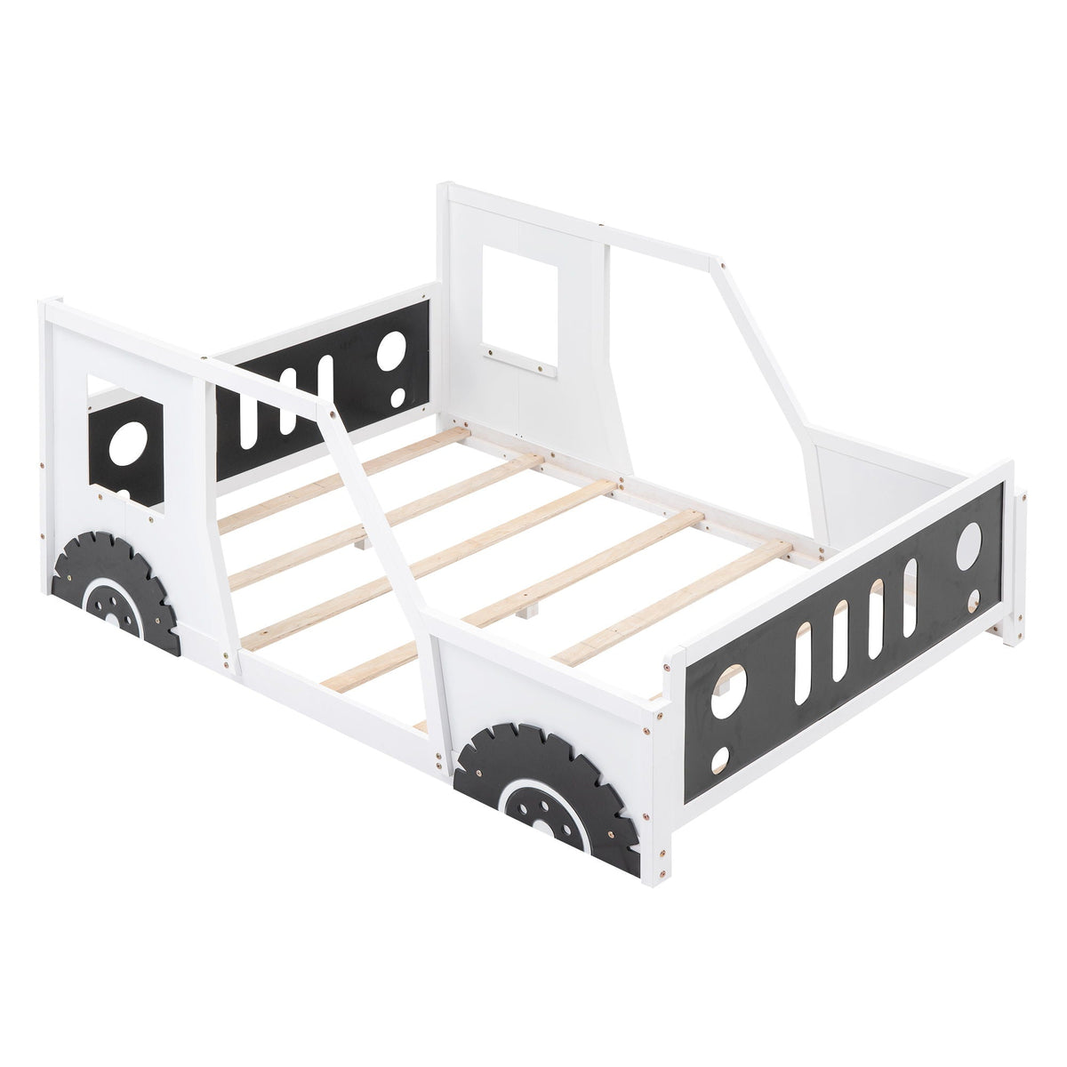 Classic Car Shaped Platform Bed With Wheels