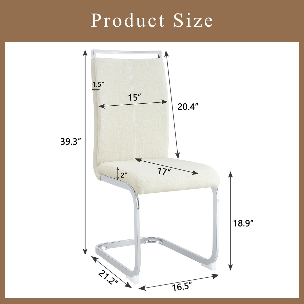 Dining Chairs With Ergonomic Backrest