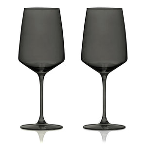 Reserve Nouveau Crystal Wine Glasses in Smoke Viski®