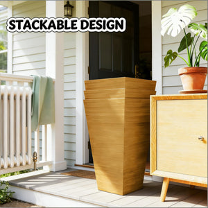 Classic Set of 3 Tall Outdoor Planters