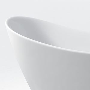 Freestanding Tub with Overflow and Ergonomic Design – White