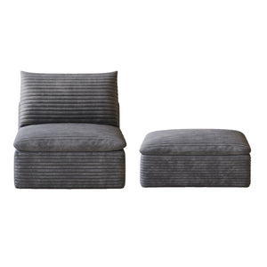 1 Middle Seat Sofa with Ottoman