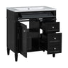 Bathroom Vanity With Top Sink, Storage Cabinet, 2 Drawers, Tip Out Drawer