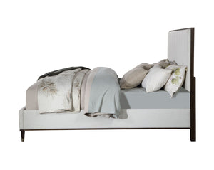 Carena - 5 Piece Bedroom Set (Eastern King Dresser Chest Mirror Nightstand) - Brown / Light Gray / White