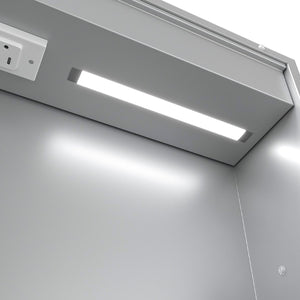 LED Lighted Medicine Cabinet with Mirror, 20"x30"