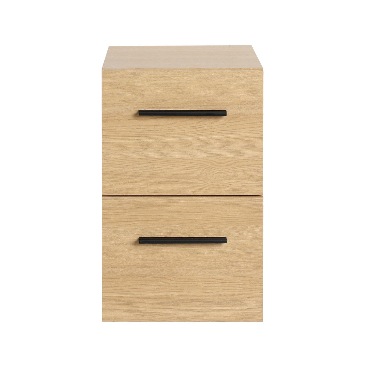 Floating Bathroom Vanity Drawer Base, Wall Mounted Storage With 2 Drawers - Light Oak