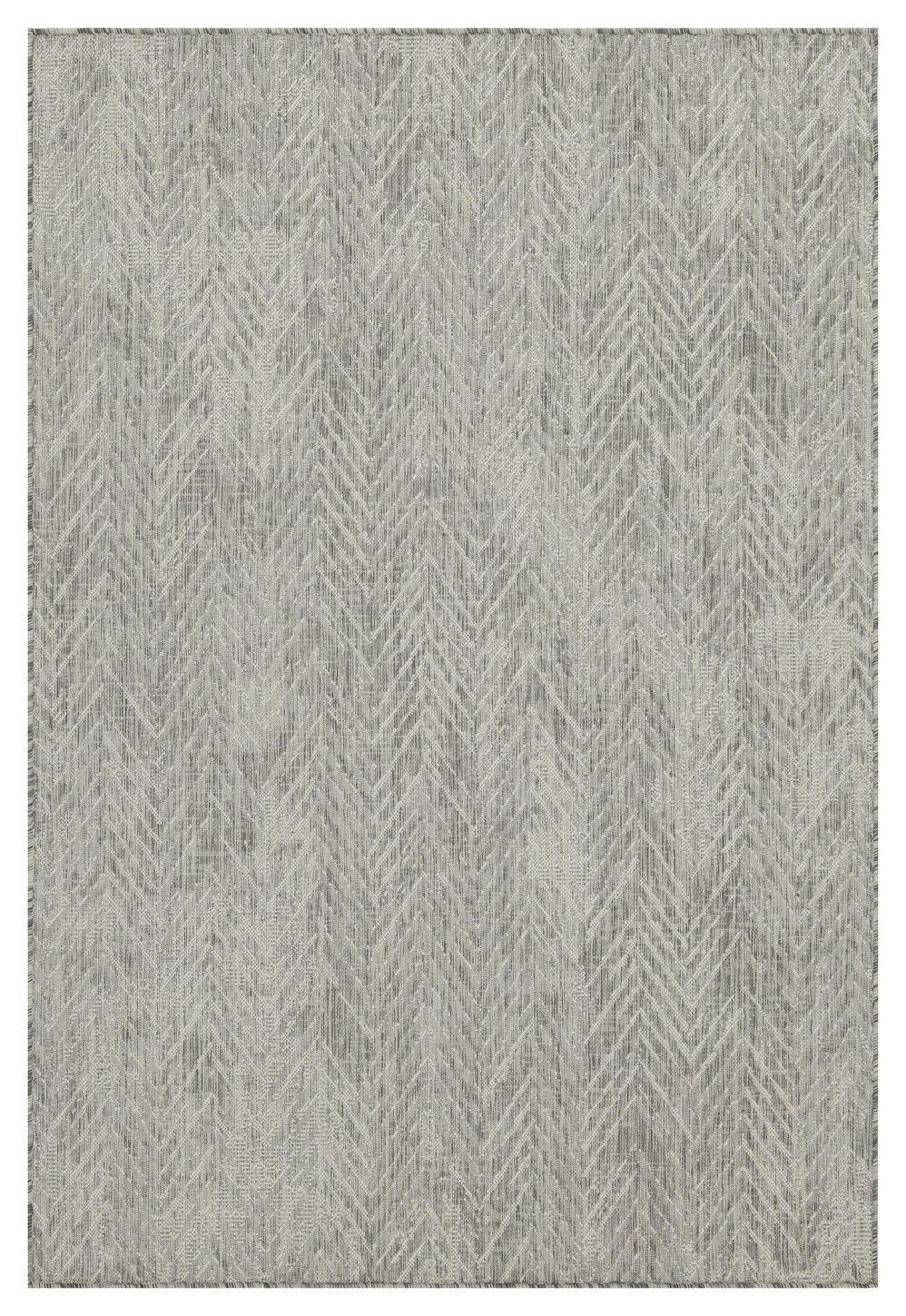 Sunshine - 5'3" X 7'3" Indoor, Outdoor Area Rug - Silver