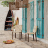 Solid Wood Rattan Backrest Dining Chairs, Set of 2