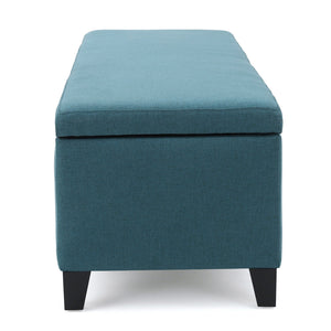 Contemporary Storage Ottoman Bench With Upholstery