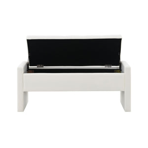 Modern Upholstered Large Bed End Bench With Storage