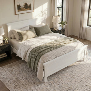 Mid-Century Modern Wood Platform Bed