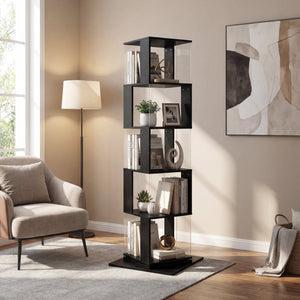 360° Rotating Bookshelf with Acrylic Plate