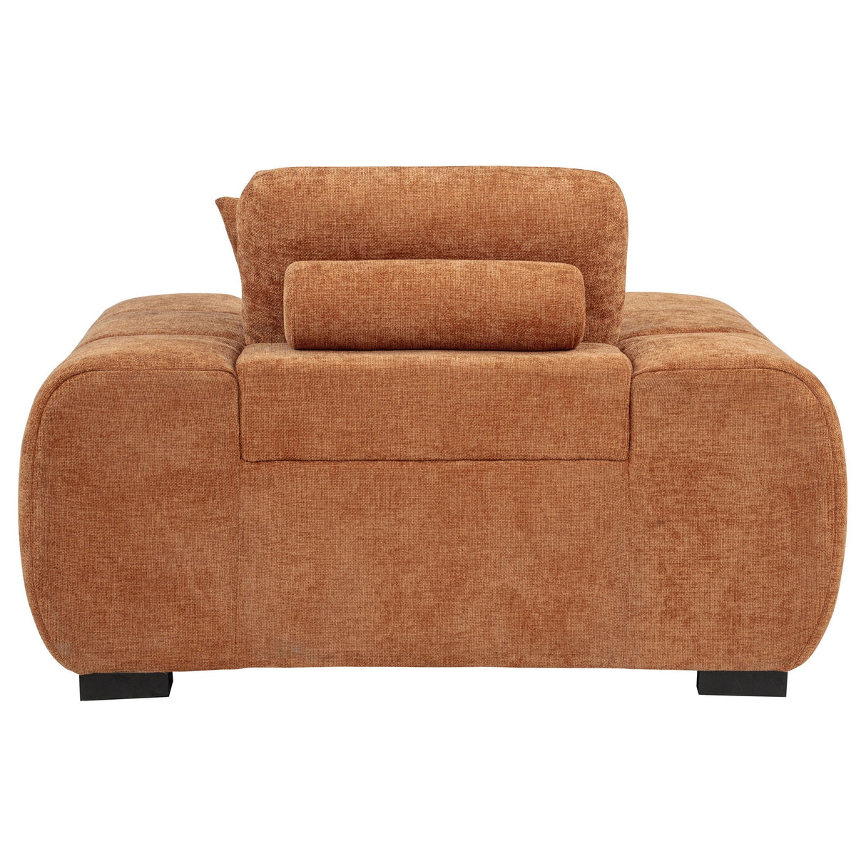 Octavia Upholstered Track Arm Accent Chair Orange