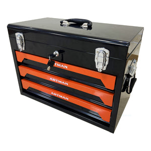 20" Portable 3-Drawer Steel Toolbox