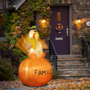 Homcom 4.9ft Inflatable Thanksgiving Decoration Turkey