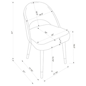 Arched Back Dining Chairs (Set of 2)