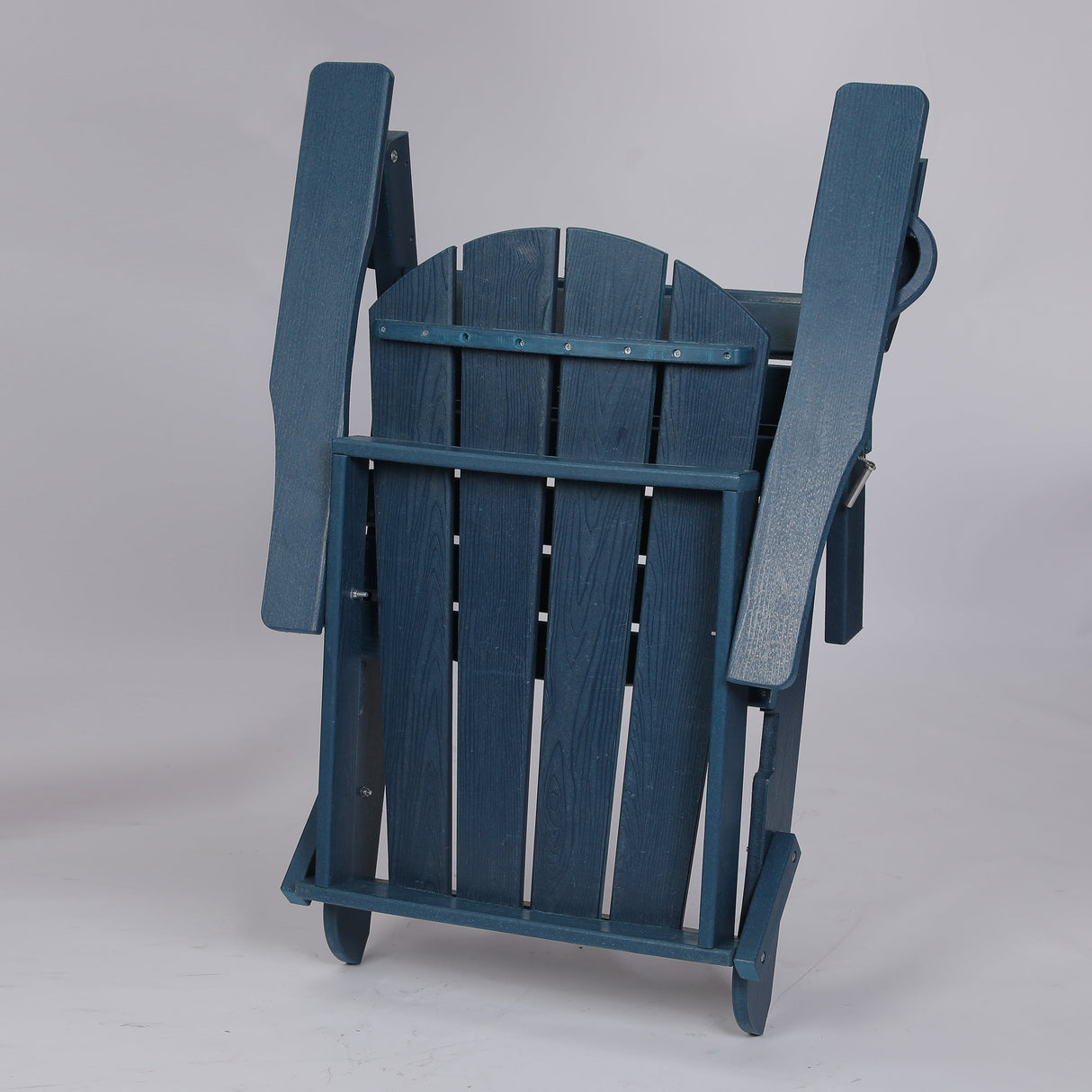 Folding Adirondack Chair with Dual Cup Holder - Navy Blue