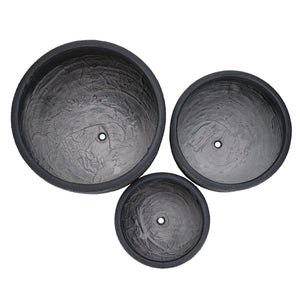 U_Style Lightweight Matte Textured MGO Flower Pot Set of 3