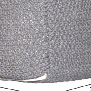 Semi Rounded Pouf Cable Knitted Perfect Seating