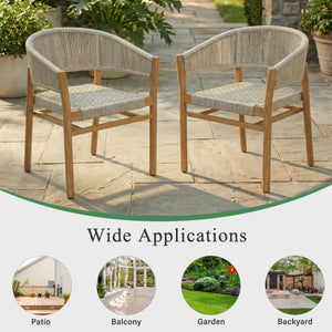 Outdoor Accent Chair Set for 2 Persons