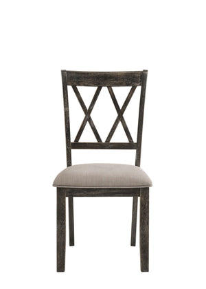 Claudia II - Weathered 7 Pieces Dining Room Set - Gray