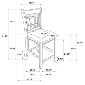 Avonlea - 5 Piece Set With Round Table And Upholstered Chairs - Chestnut