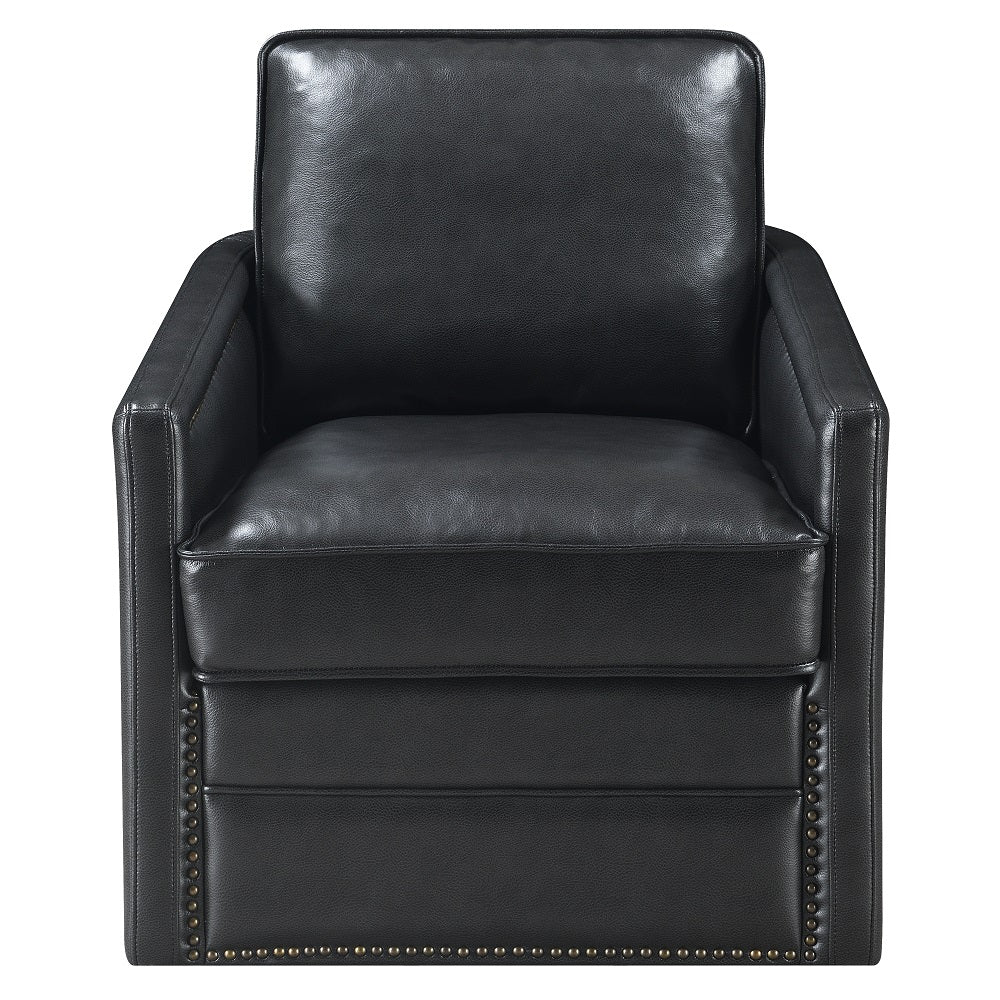 Leather Modern Swivel Accent Chair