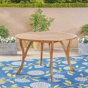 Outdoor Dining Set – Acacia Wood Hermosa Table & Wicker Chairs