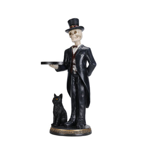 Halloween Skeleton Butler Floor Statue