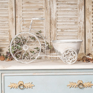 Rustic Bicycle Metal Wire Wall Planter Basket