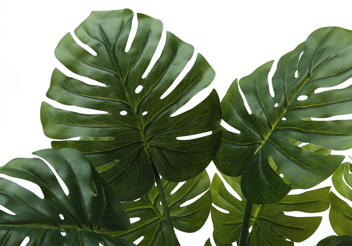 45" Tall, Artificial Plant, Monstera Tree, Indoor, Faux, Fake, Floor, Greenery, Potted, Real Touch, Decorative - Green / Black