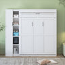 Murphy Wall Bed With Shelves, Wardrobe And LED Lights