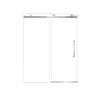 Frameless Single Sliding Shower Door & Handle And Square Tube Track