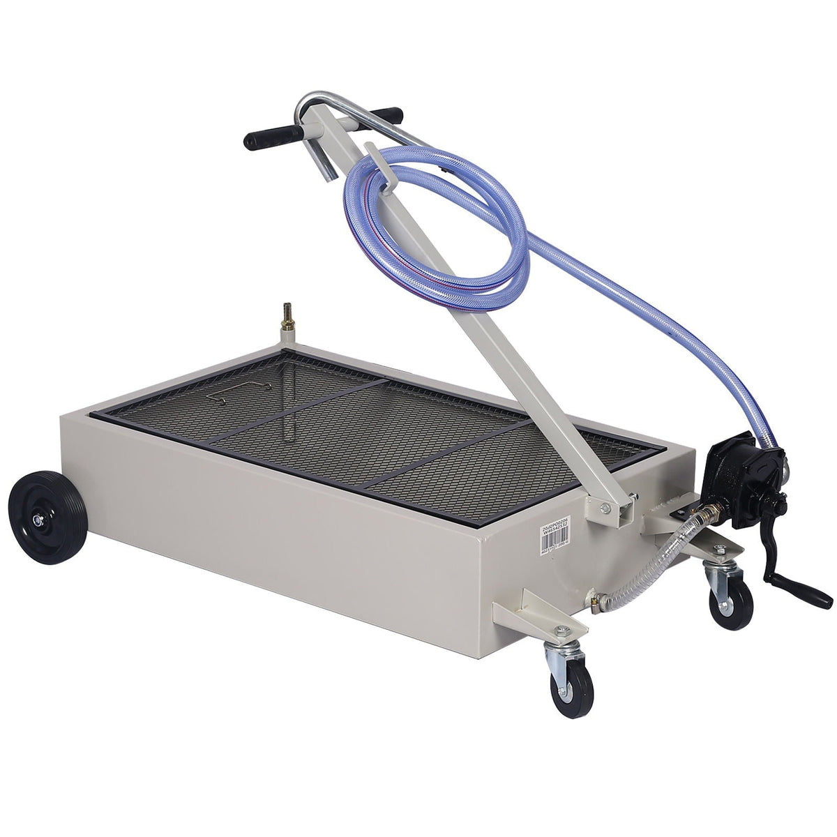 Heavy Duty 20 Gallon Low Profile Oil Drain with Pump - Gray
