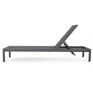 Outdoor Patio Chaise Lounge With 5 Reclining Positions