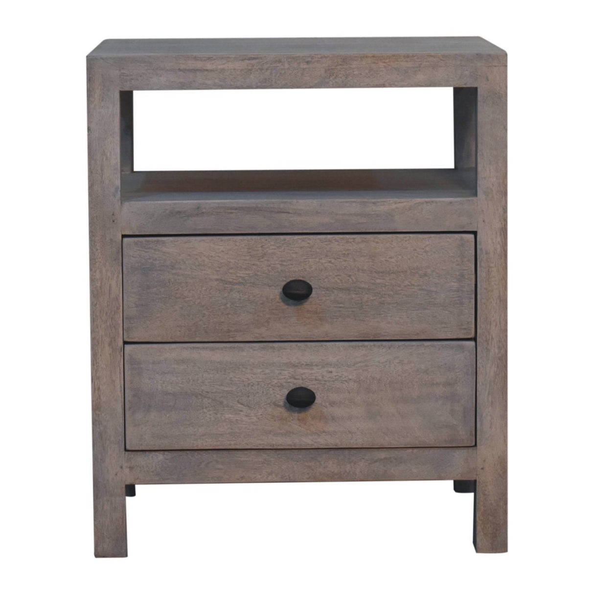Acid Wash 2-Drawer Open Bedside Table
