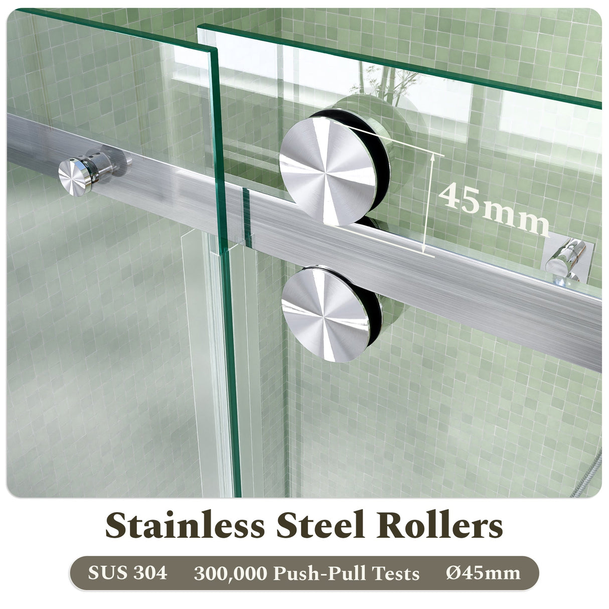 56-60"W x 60"H Frameless Sliding Tub Shower Door Enclosure