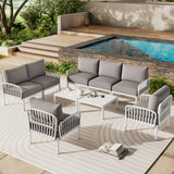 The Modular All-Weather Resin Sofa Ensemble by Christopher Knight Home