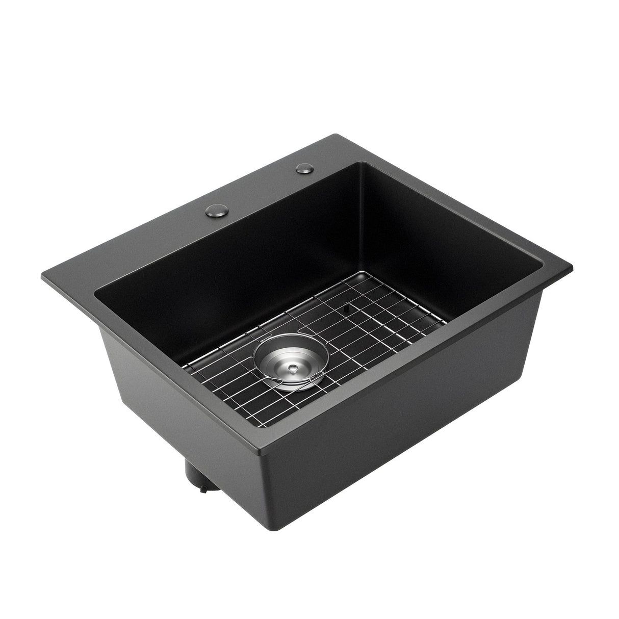 25 Inch Granite Kitchen Sink Top Mount Single Bowl Drop-In Basin for RV Bar