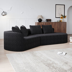 Upholstered Oversized Sectional Sofa - 4 Seater