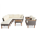 GO 9-Piece Patio Rattan Furniture Set