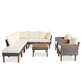 GO 9-Piece Patio Rattan Furniture Set