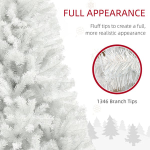 HOMCOM 7.5ft Tall Artificial Christmas Tree