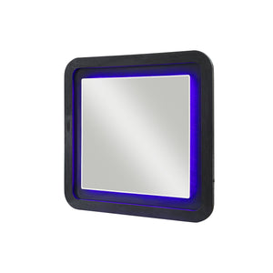 Beverly - Large Scale Wall Mirror For Dresser, Rounded Edges - Black White