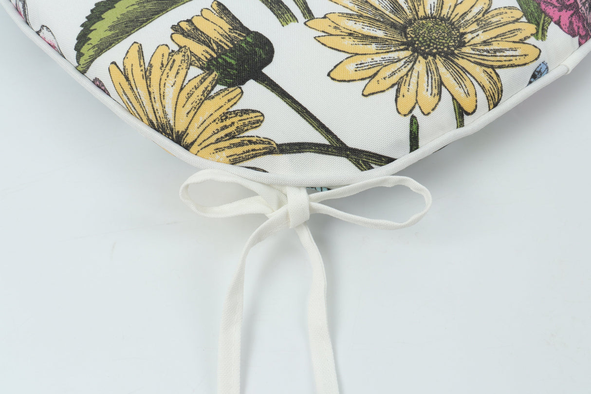 Outdoor Patio Chair Cushions, Water-Repellent U-Shape Foam - Botanical Floral Print