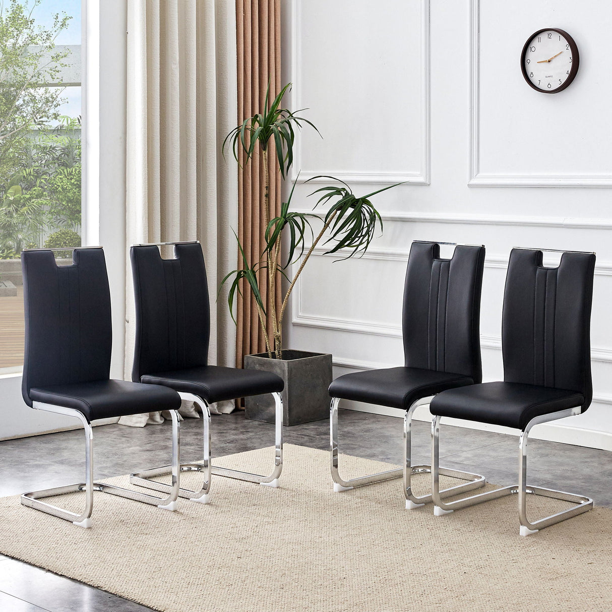 Bow Shaped Chairs, Ergonomic Design, Non Slip Base