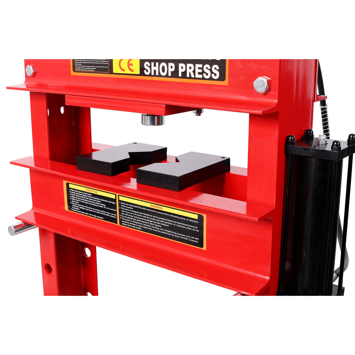 30 Ton Air Hydraulic Shop Press With Gauge, Adjustable H-Frame