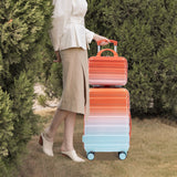 2 Pc PC Spinner Wheel Luggage Set with Gradient Color and Lock