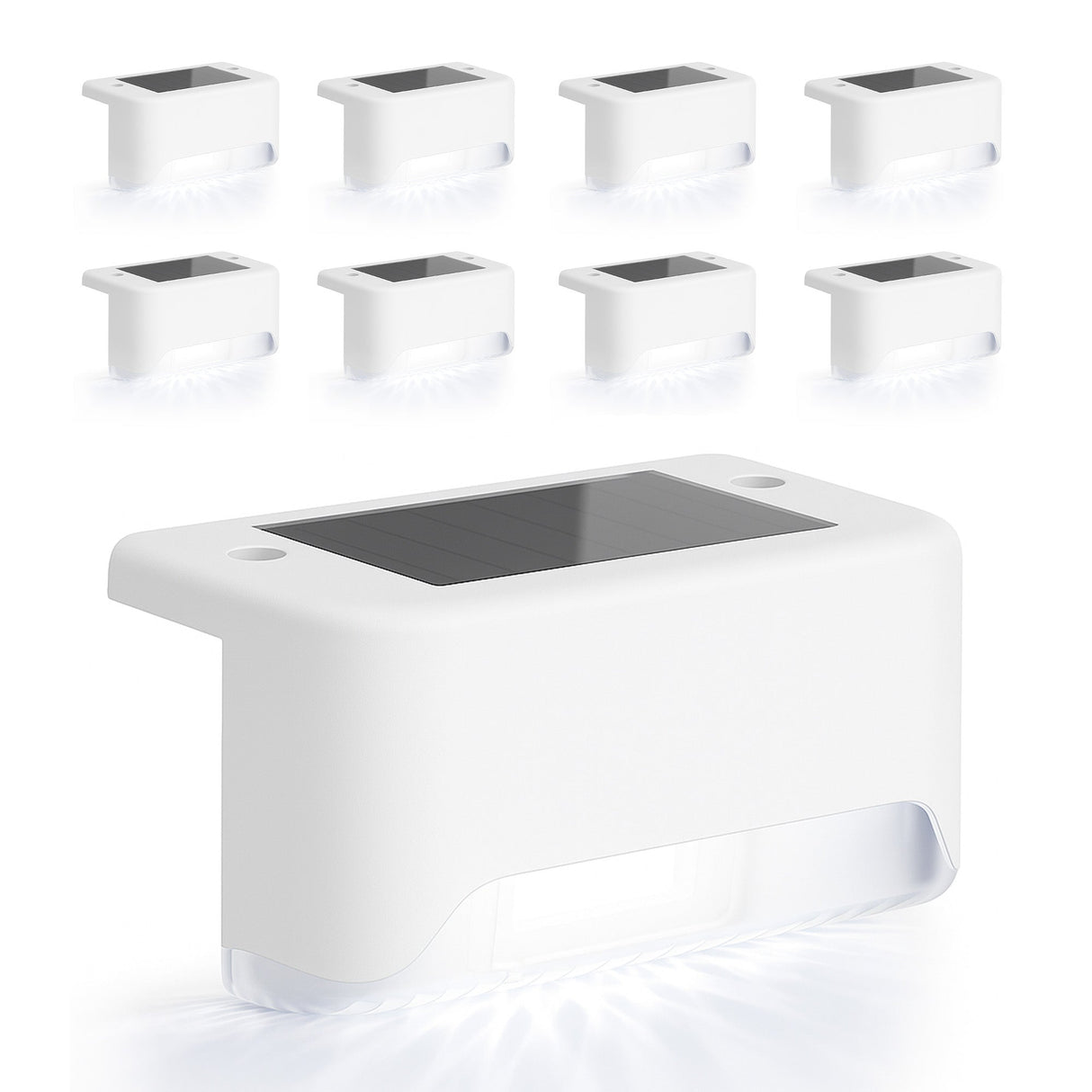 8-Pack Solar LED Deck & Step Lights
