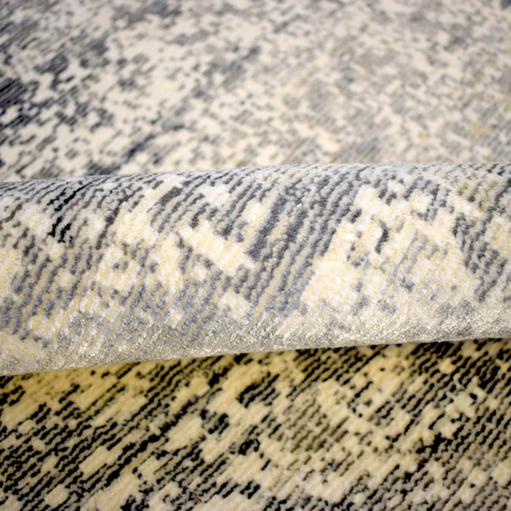 Gray Modern Abstract Wool And Viscose 8x10 Area Rug